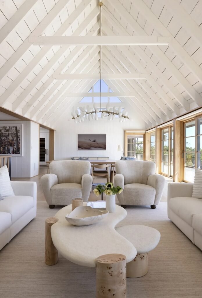 Janelas de casa de praia.